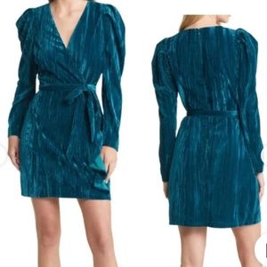 Long sleeve teal dress